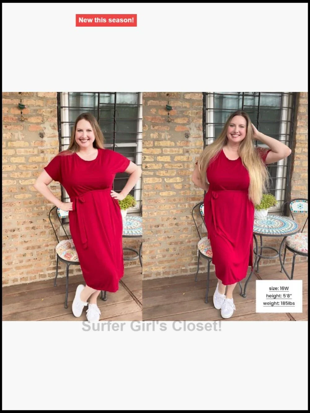 Plus Size Midi Dress with Belt and Pockets - Short Sleeve Work Church